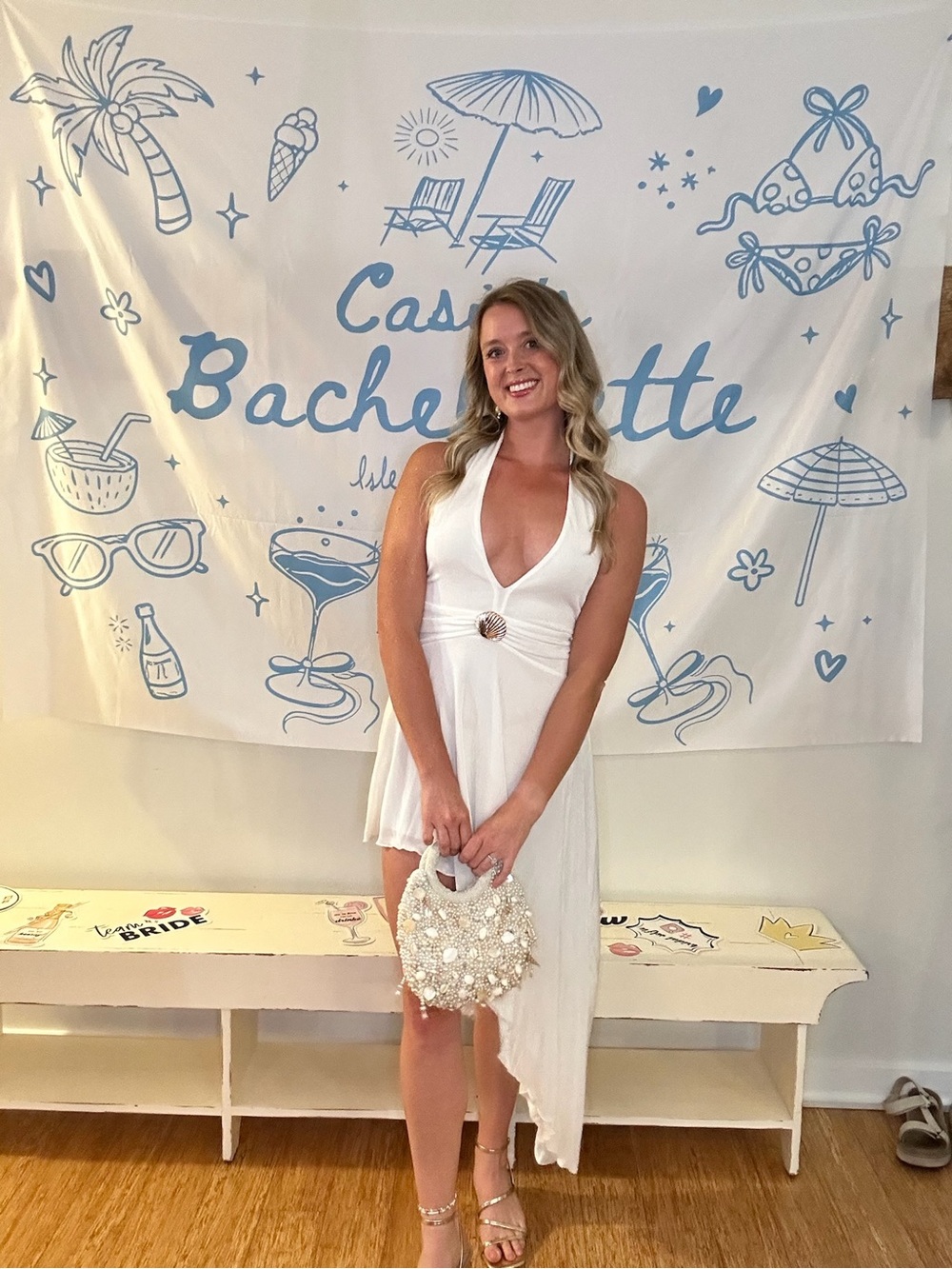 12th Tribe White Asymmetrical Halter Dress